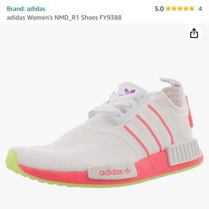 Adidas NMD R1 white/neon pink/neon green woman’s 6